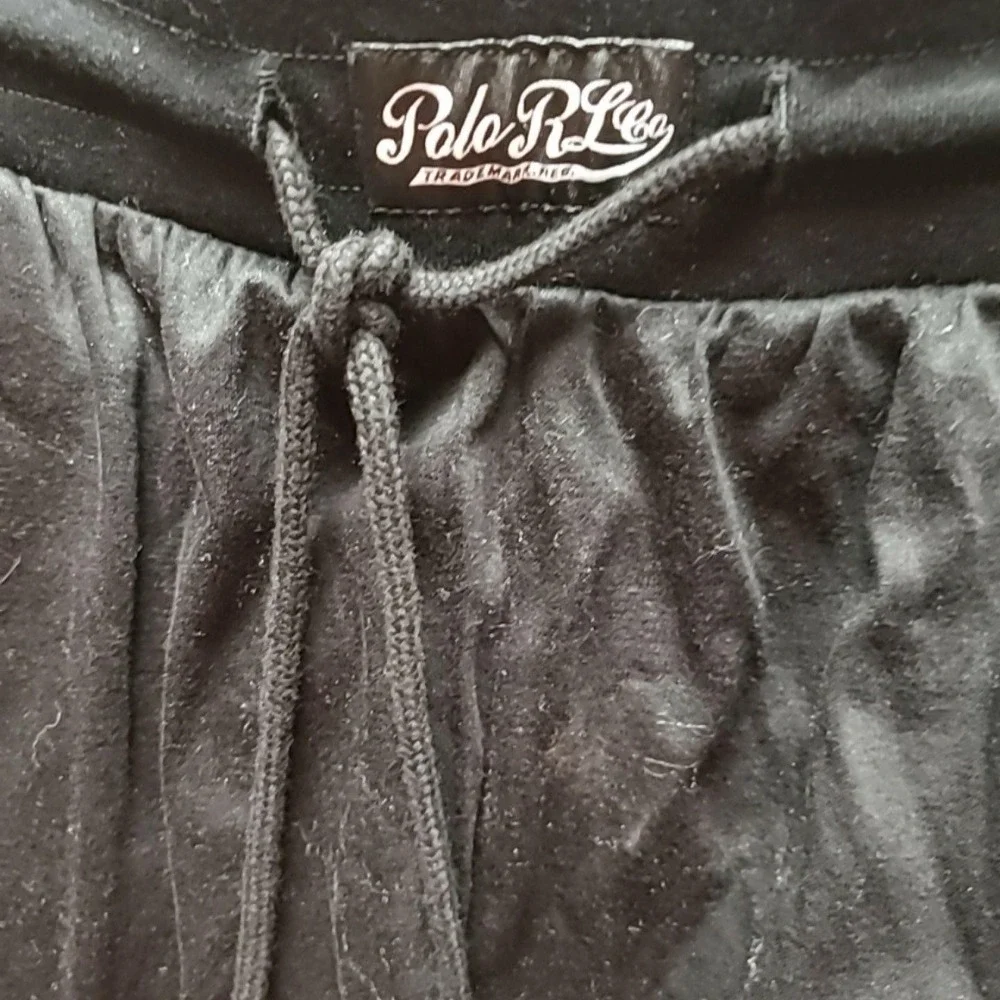 Polo Ralph Lauren Sleep Shorts Mens L Black Jersey Drawstring Lounge Pony Logo